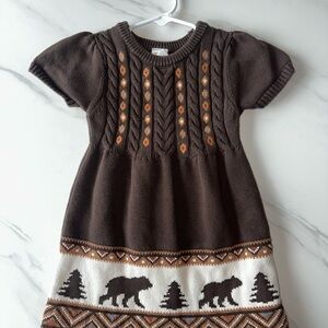 Brown and Orange Knit Kids Dress Gymboree